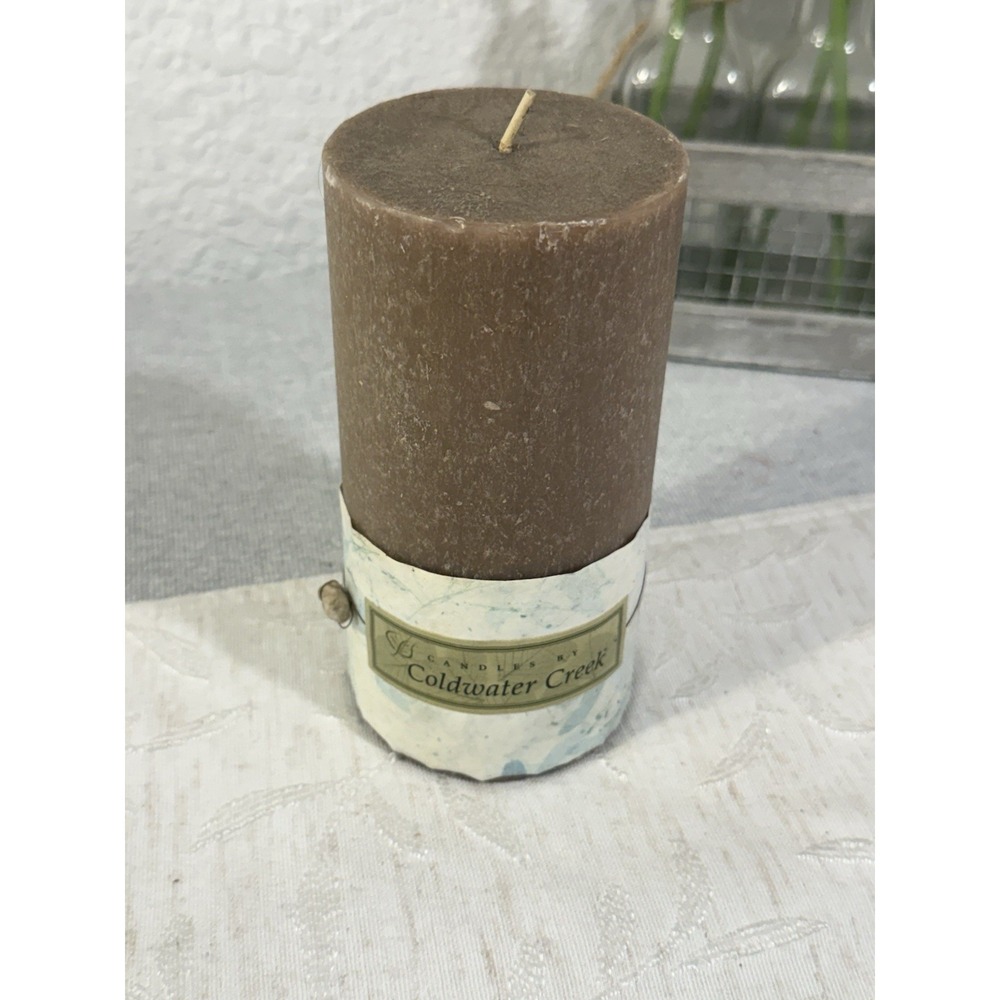 Vintage Coldwater Creek Grapevine Pillar Candle 102 Hr Burn USA Made